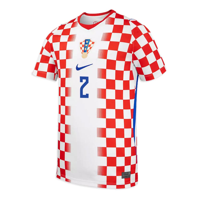 Kristijan Jakić 2 Youth Croatia National Team 2026 Home Jersey - White/ Red