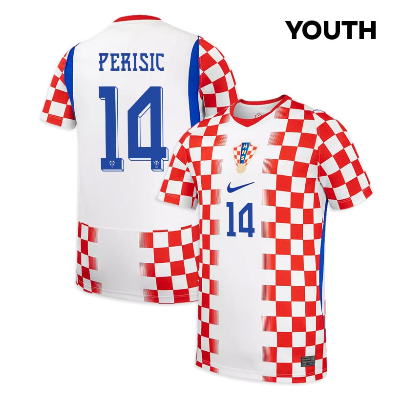 Ivan Perisic 14 Youth Croatia National Team 2026 Home Jersey - White/ Red
