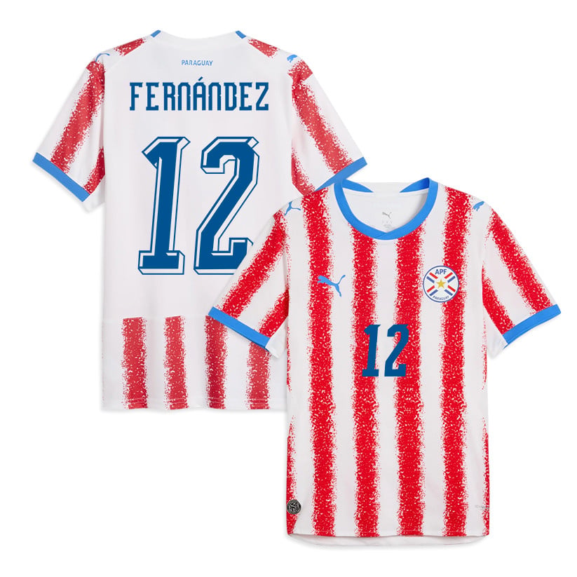 Gatito Fernández 12 Paraguay National Team 2026 Home Jersey - White/Red, Men