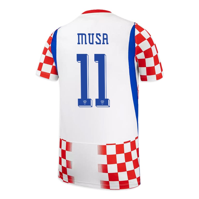 Petar Musa 11 Youth Croatia National Team 2026 Home Jersey - White/ Red