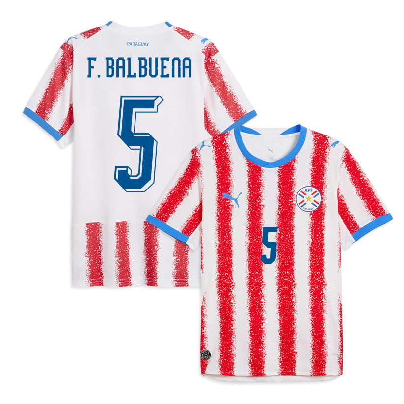 Fabián Balbuena 5 Paraguay National Team 2026 Home Jersey - White/Red, Men