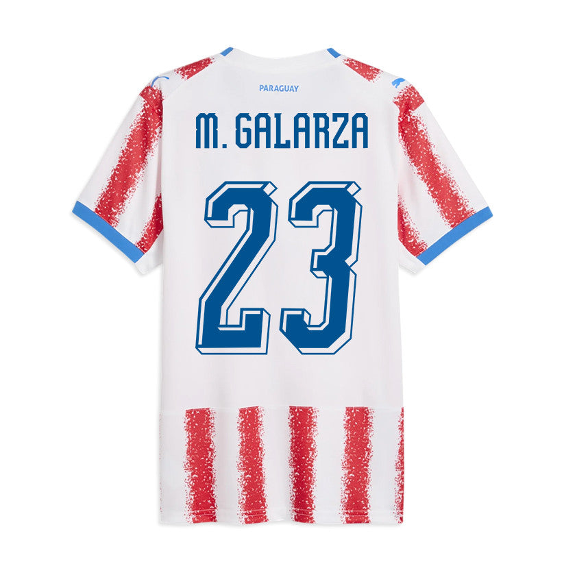 Matías Galarza 23 Paraguay National Team 2026 Home Jersey - White/Red, Men