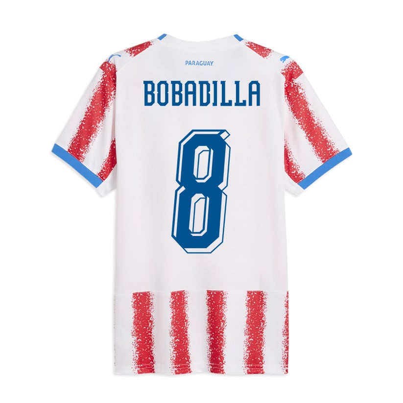 Damián Bobadilla 8 Paraguay National Team 2026 Home Jersey - White/Red, Men