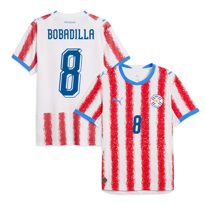 Damián Bobadilla 8 Paraguay National Team 2026 Home Jersey - White/Red, Men