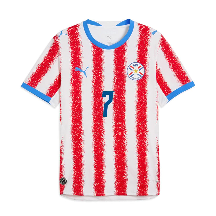 Gabriel Ávalos 7 Paraguay National Team 2026 Home Jersey - White/Red, Men