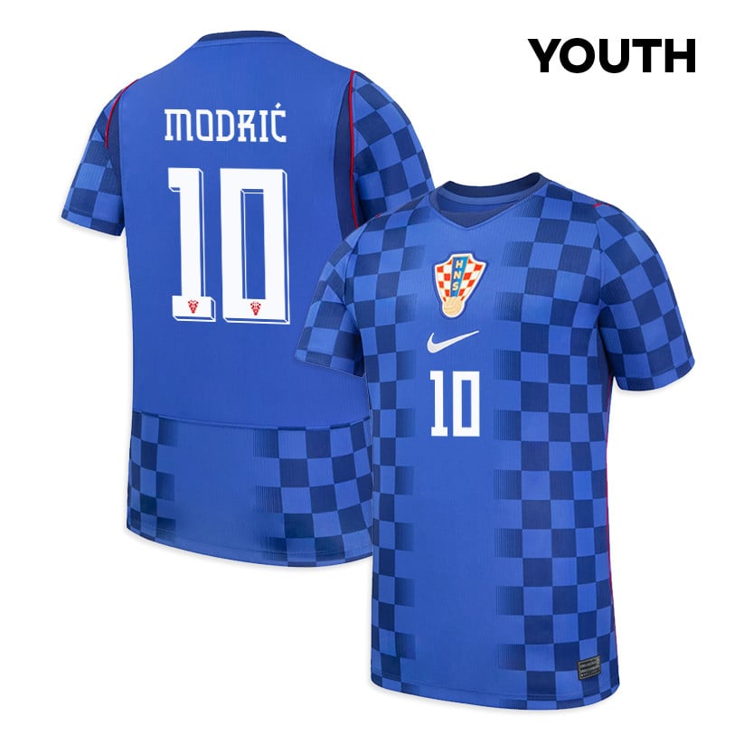 Luka Modrić 10 Youth Croatia National Team 2026 Away Jersey - Blue