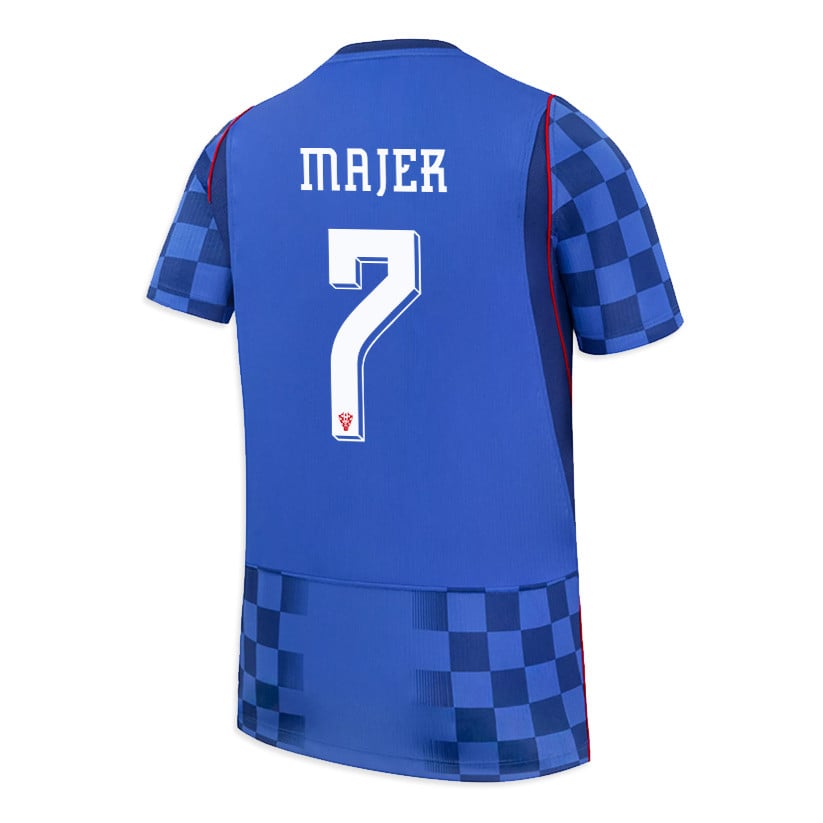 Lovro Majer 7 Youth Croatia National Team 2026 Away Jersey - Blue
