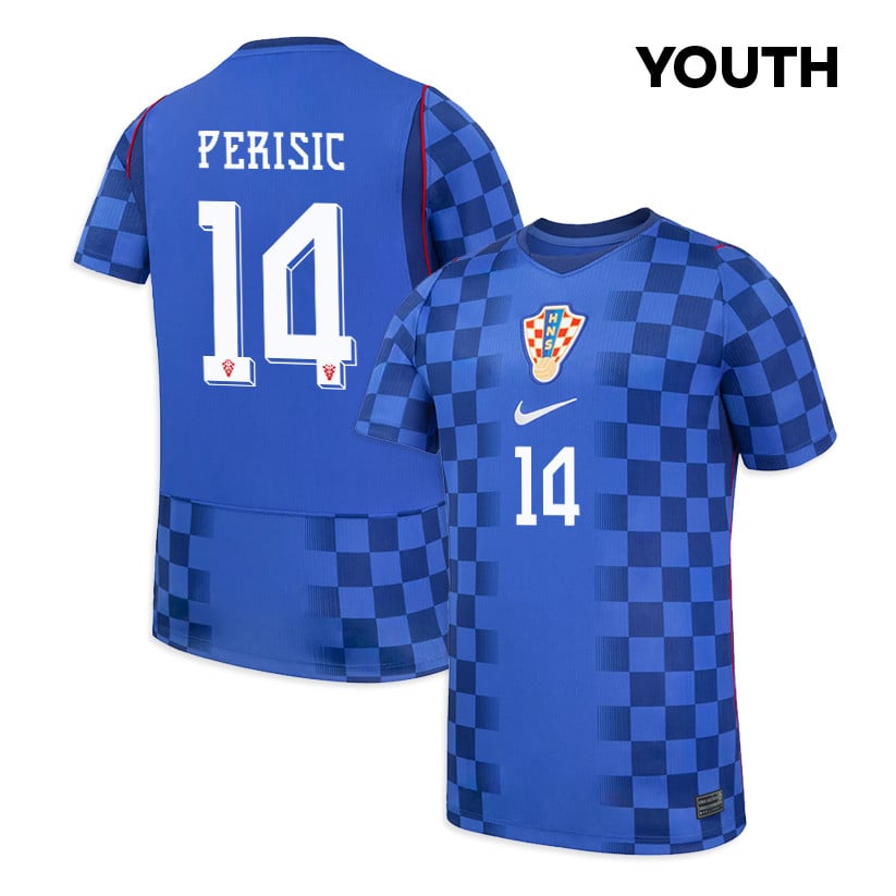 Ivan Perisic 14 Youth Croatia National Team 2026 Away Jersey - Blue