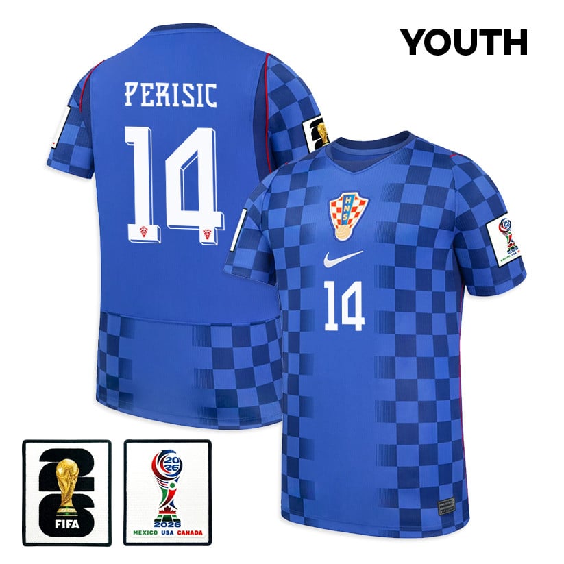 Ivan Perisic 14 Youth Croatia National Team 2026 Away Jersey - Blue