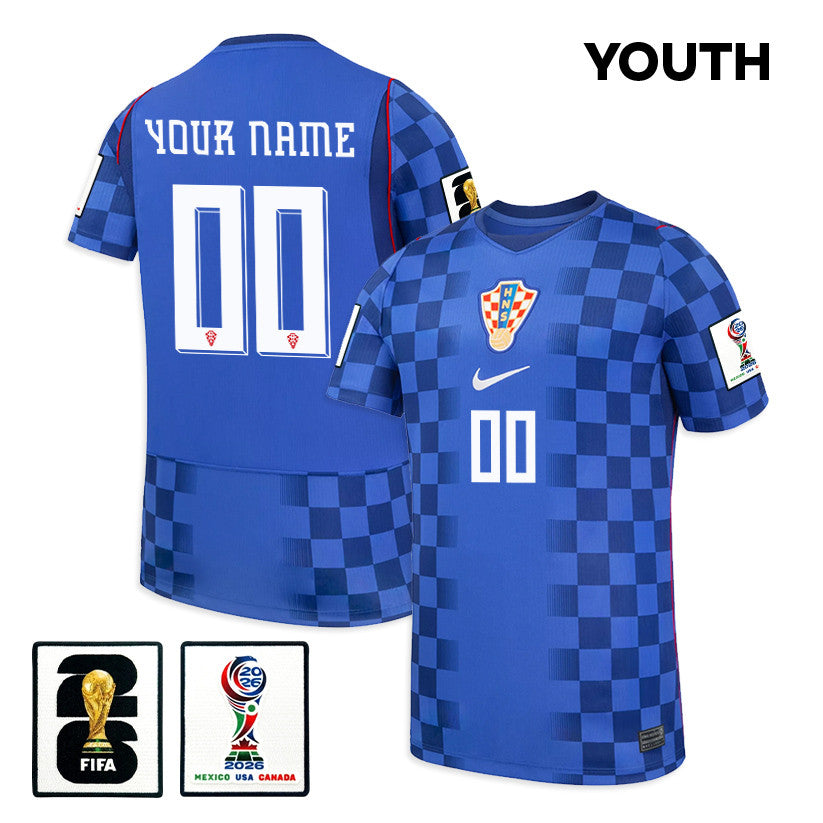 Croatia National Team 2026 Youth Personalized Away Jersey - Blue