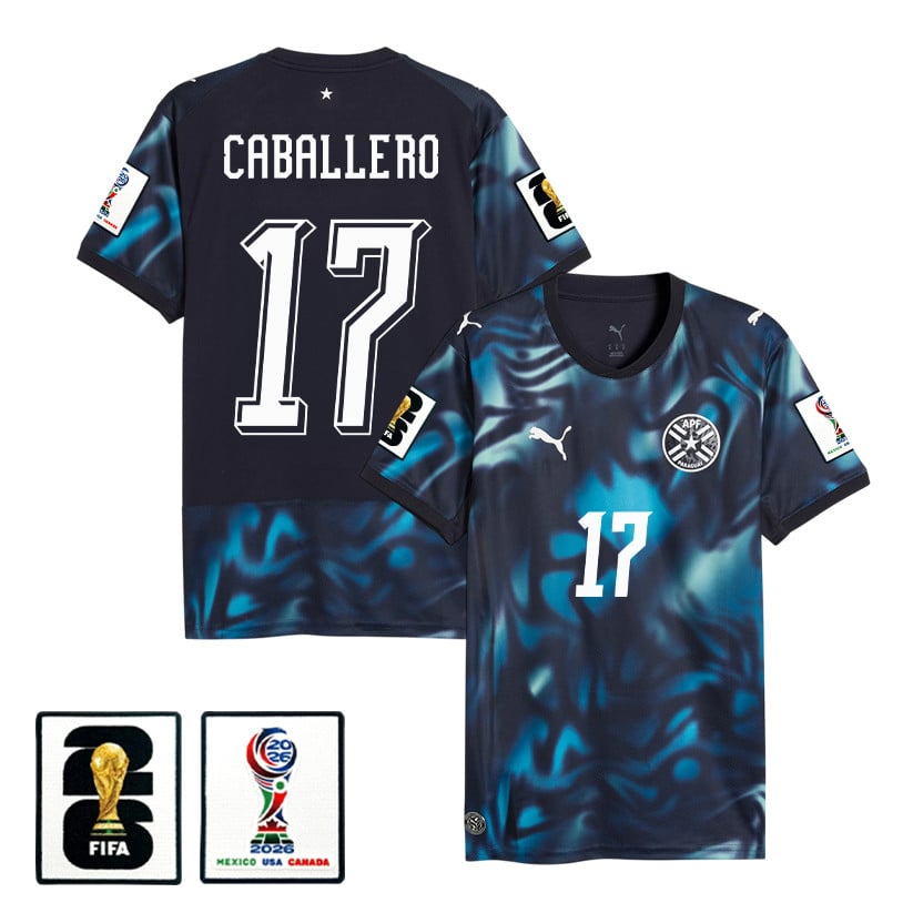 Gustavo Caballero 17 Paraguay National Team 2026 Away Jersey - Navy, Men