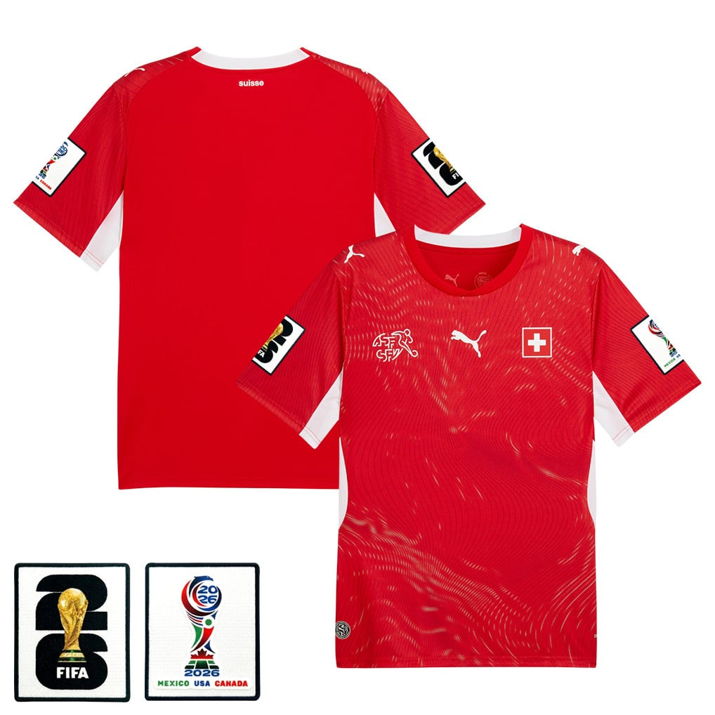 Switzerland National Team 2026 x World Cup Patch Home Jersey - Red, Men