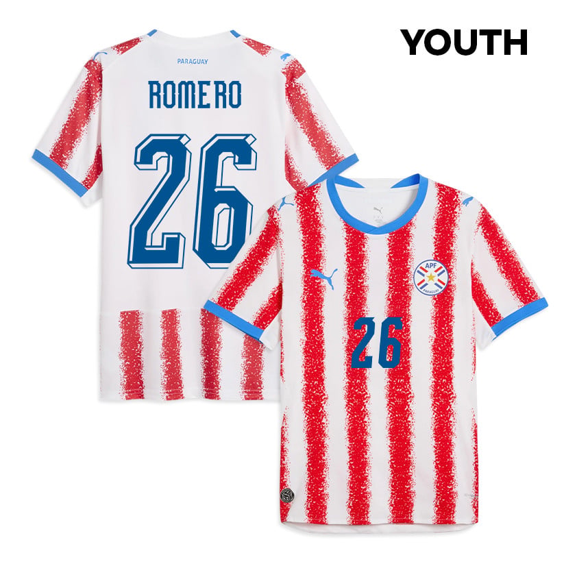 Lucas Romero 26 Youth Paraguay National Team 2026 Home Jersey - White/Red