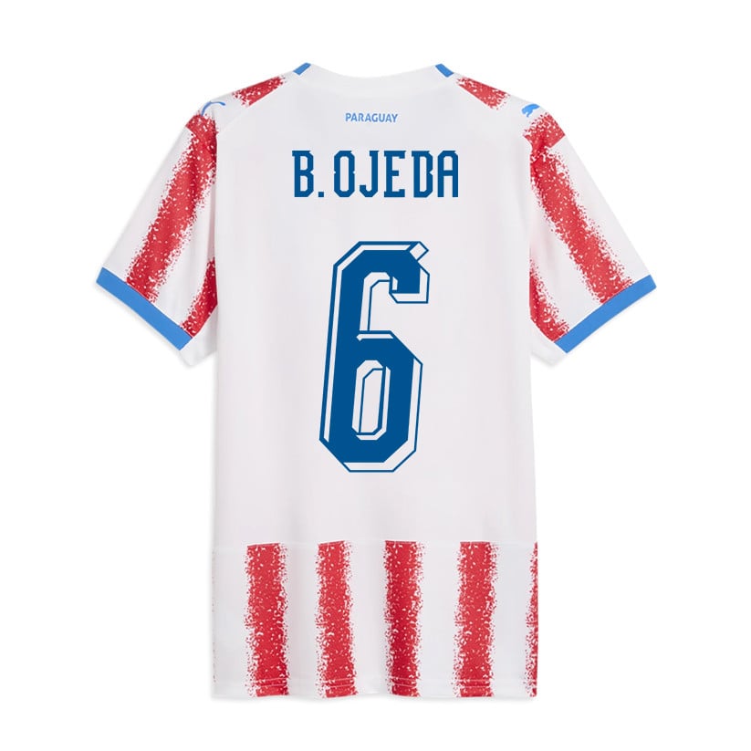 Braian Ojeda 6 Youth Paraguay National Team 2026 Home Jersey - White/Red