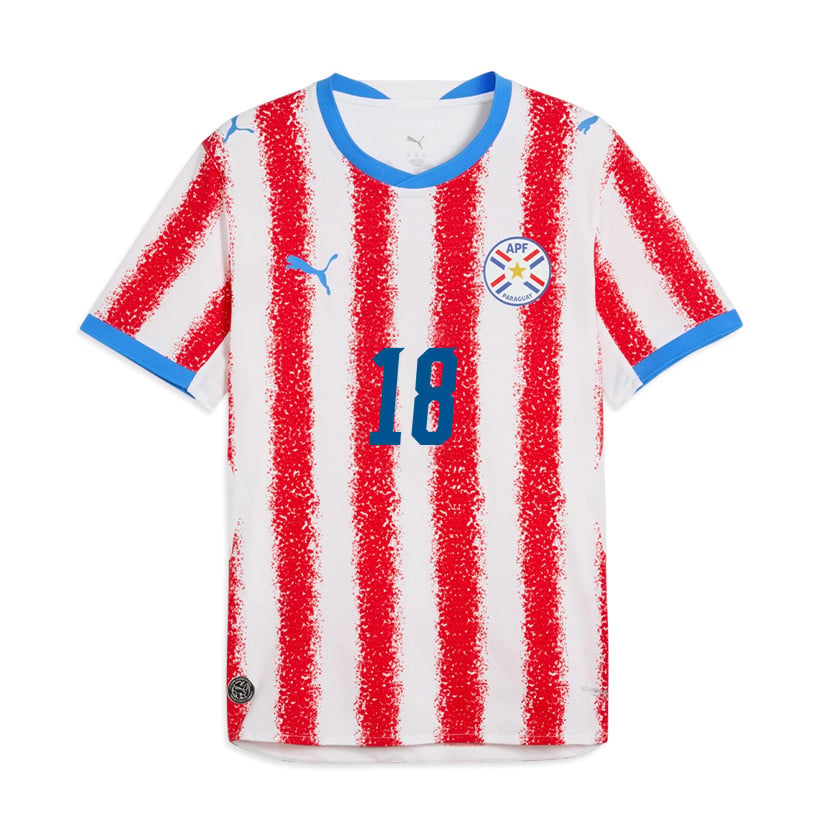 Alex Arce 18 Youth Paraguay National Team 2026 Home Jersey - White/Red