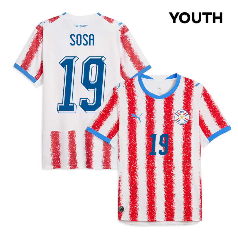 Ramón Sosa 19 Youth Paraguay National Team 2026 Home Jersey - White/Red