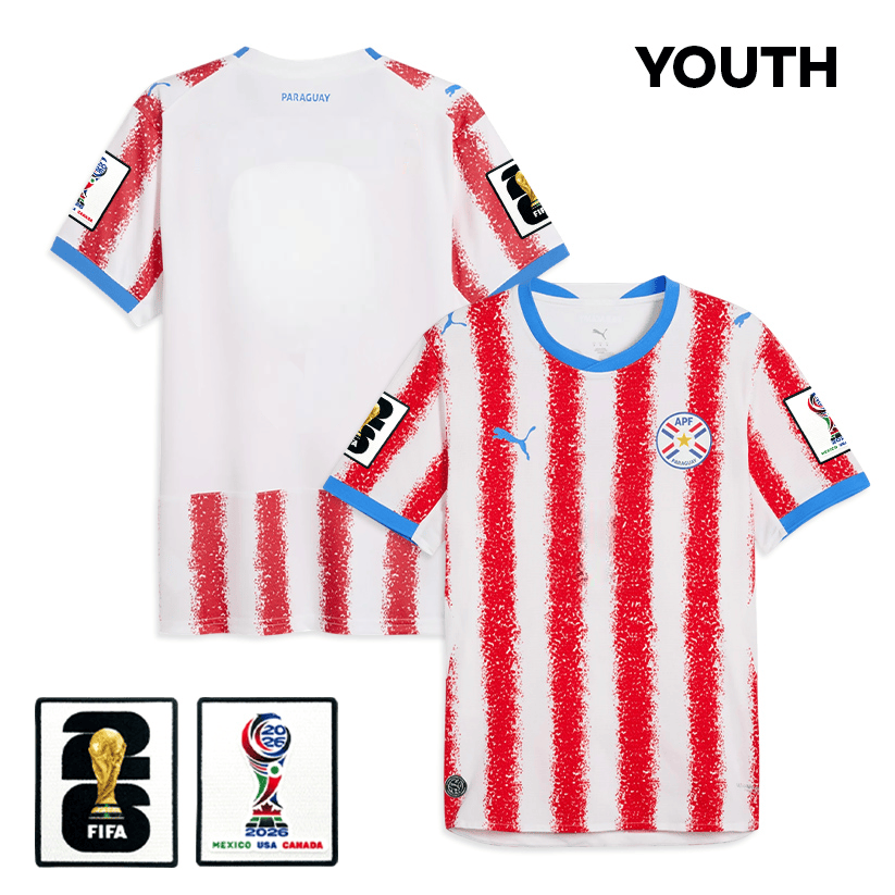 Paraguay National Team 2026 Youth Home Jersey - White/Red