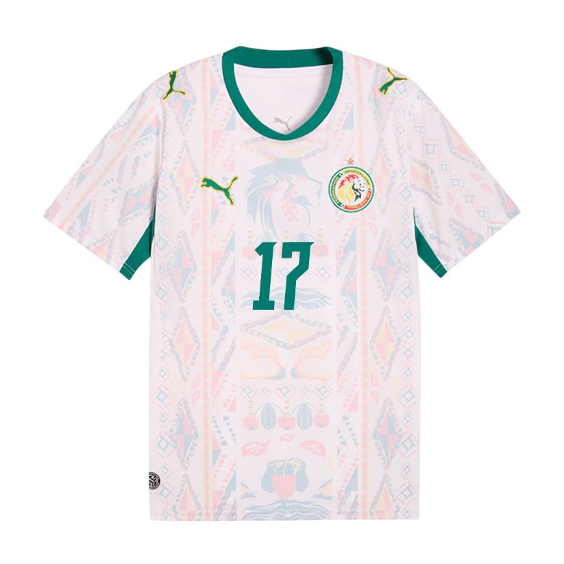Pape Matar Sarr 17 Senegal National Team 2026 Home Jersey - Men, White