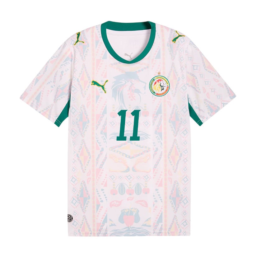 Nicolas Jackson 11 Senegal National Team 2026 Home Jersey - Men, White