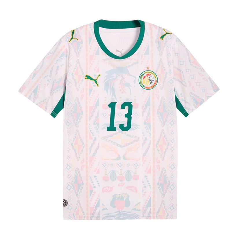Iliman Ndiaye 13 Senegal National Team 2026 Home Jersey - Men, White