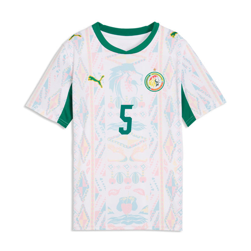 Idrissa Gueye 5 Youth Senegal National Team 2026 Home Jersey - White