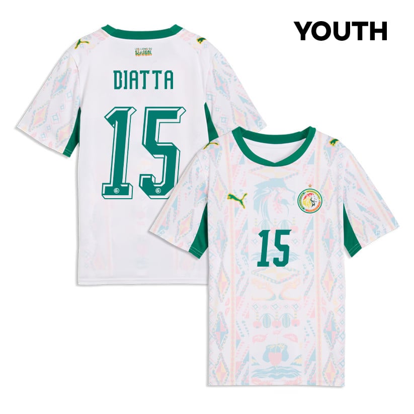 Krépin Diatta 15 Youth Senegal National Team 2026 Home Jersey - White
