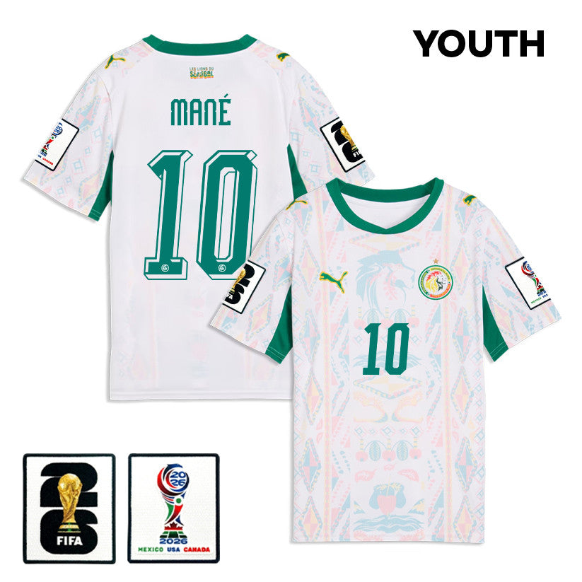 Sadio Mané 10 Youth Senegal National Team 2026 Home Jersey - White