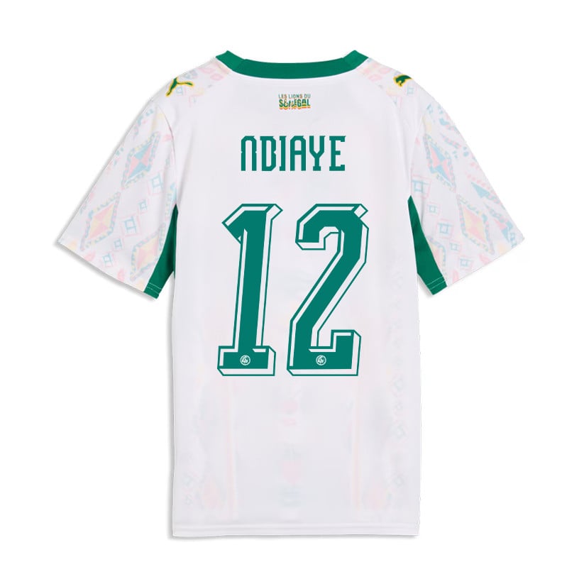 Cherif Ndiaye 12 Youth Senegal National Team 2026 Home Jersey - White