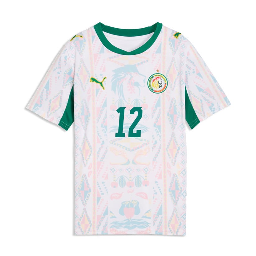 Cherif Ndiaye 12 Youth Senegal National Team 2026 Home Jersey - White