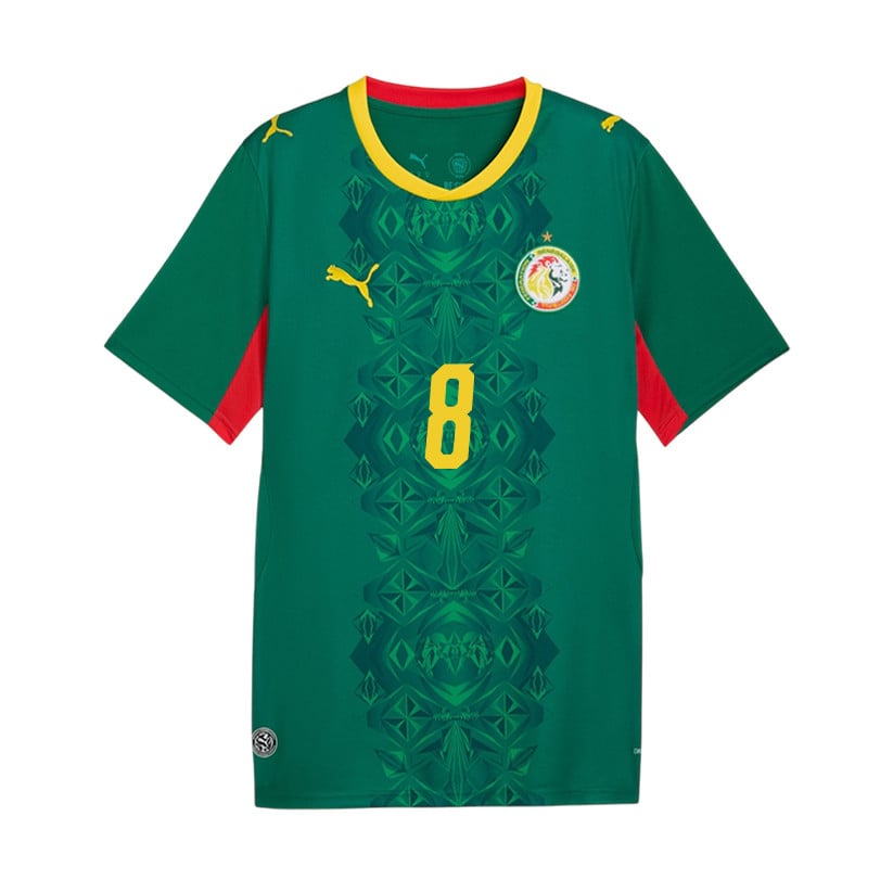 Lamine Camara 8 Youth Senegal National Team 2026 Away Jersey - Green