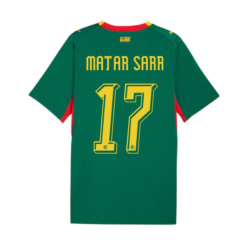 Pape Matar Sarr 17 Youth Senegal National Team 2026 Away Jersey - Green