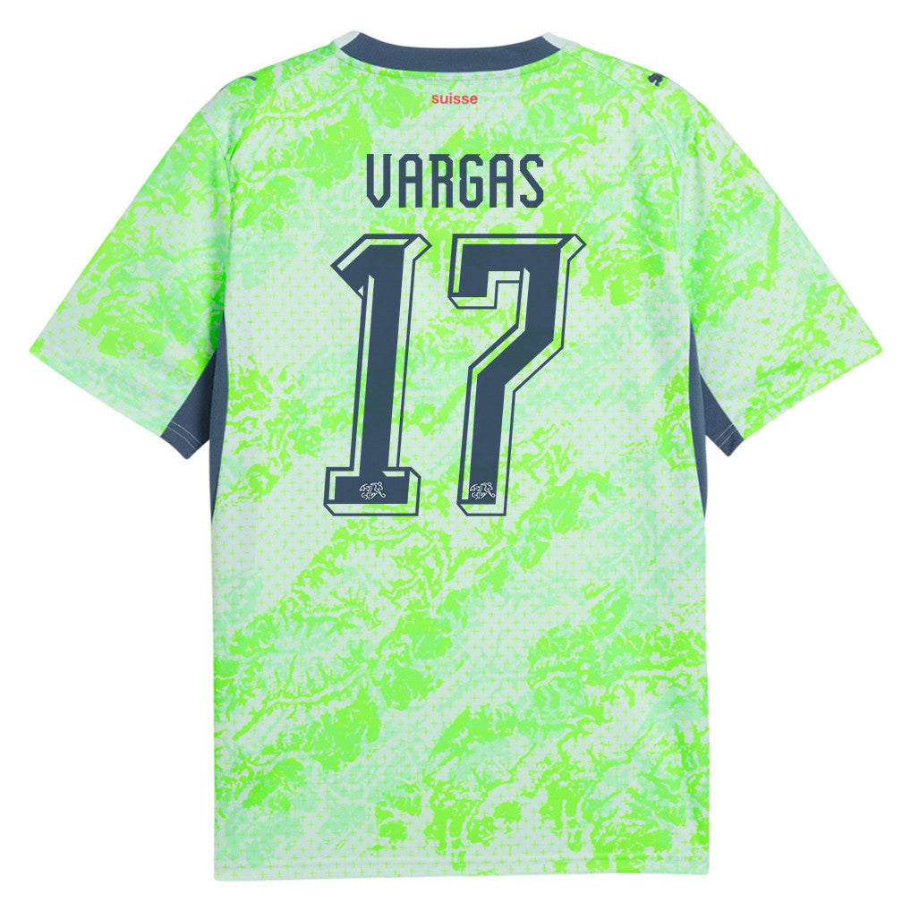 Rubén Vargas 17 Switzerland National Team 2026 Away Jersey - Men, Green