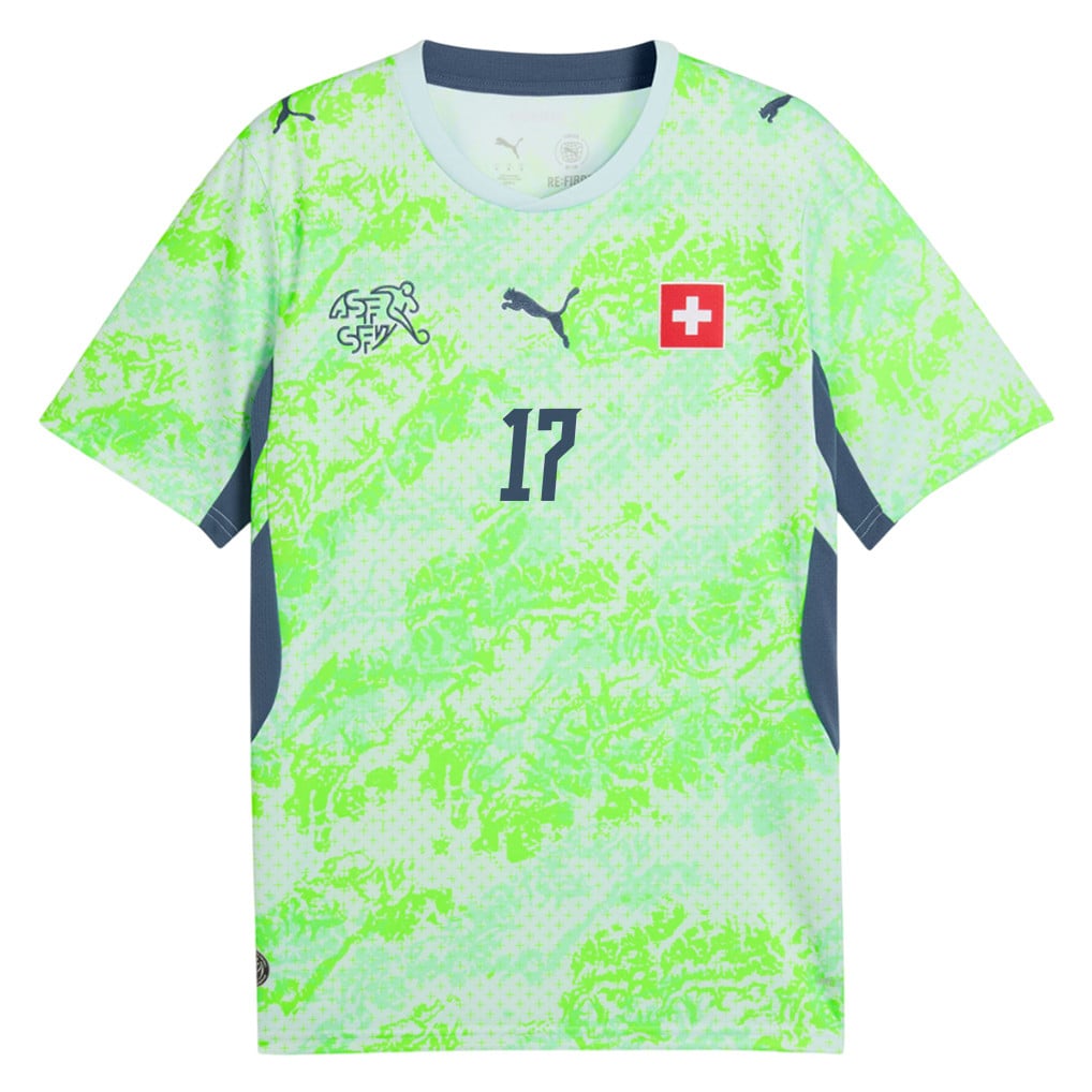 Rubén Vargas 17 Switzerland National Team 2026 Away Jersey - Men, Green