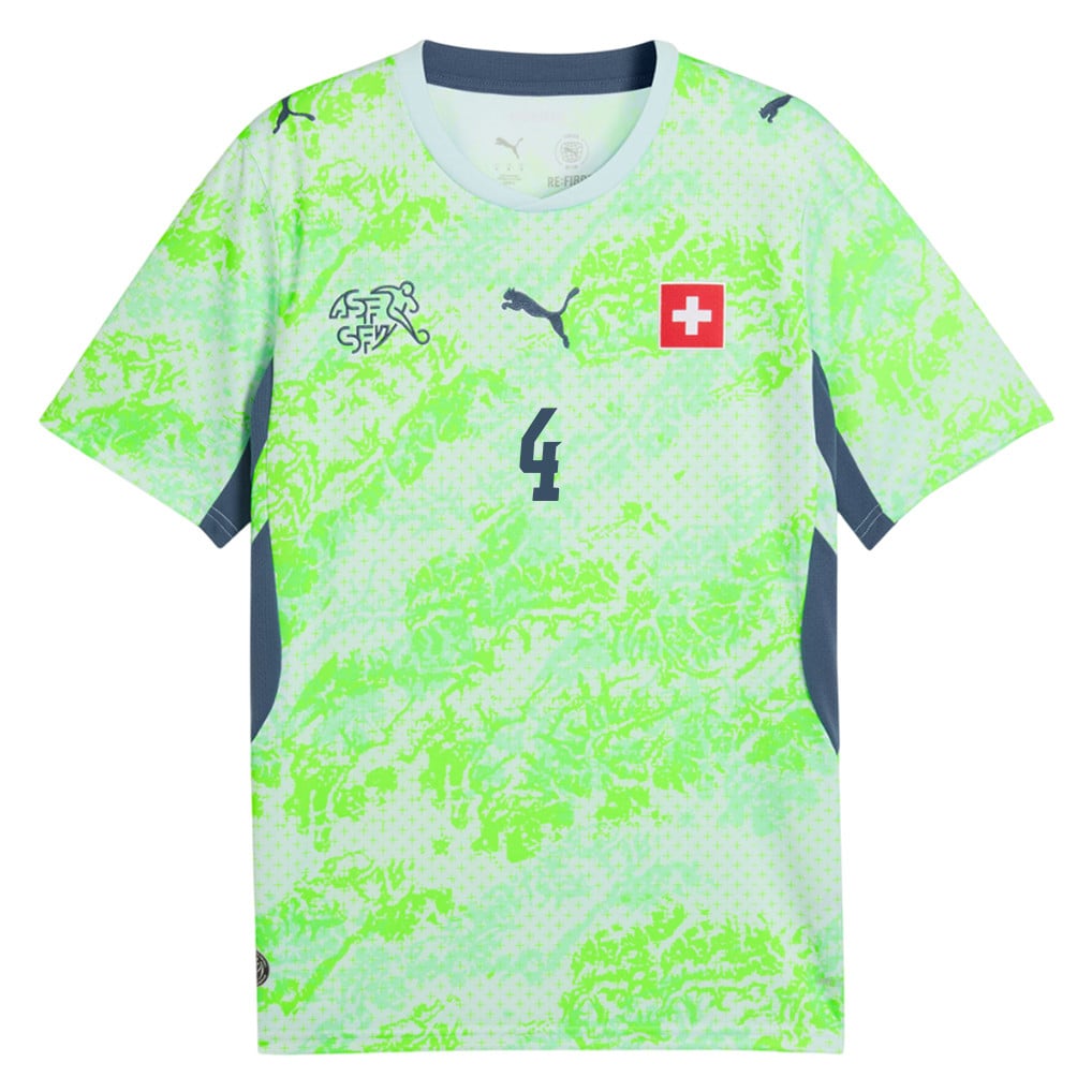 Nico Elvedi 4 Switzerland National Team 2026 Away Jersey - Men, Green