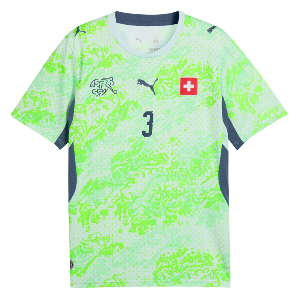 Silvan Widmer 3 Switzerland National Team 2026 Away Jersey - Men, Green