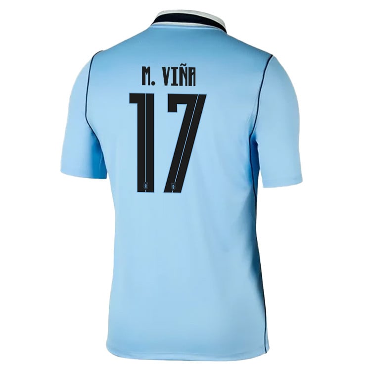 Matías Viña 17 Uruguay National Team 2026 Home Jersey - Blue, Men