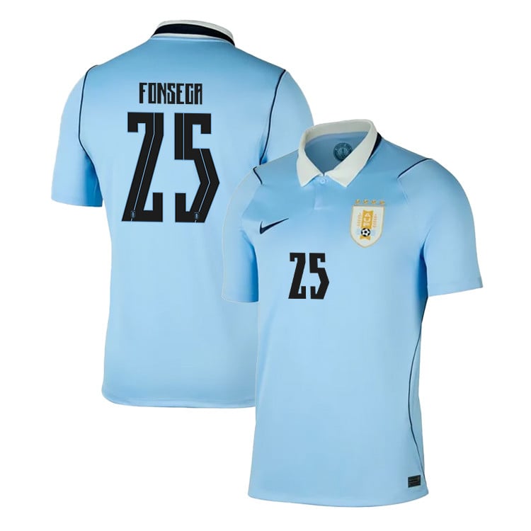 Nicolás Fonseca 25 Uruguay National Team 2026 Home Jersey - Blue, Men