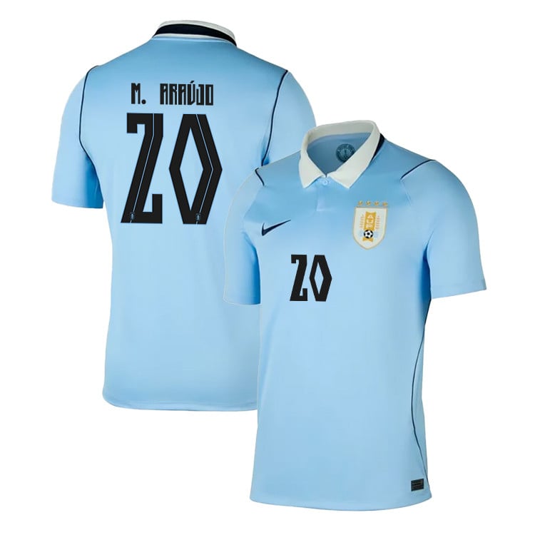 Maximiliano Araújo 20 Uruguay National Team 2026 Home Jersey - Blue, Men