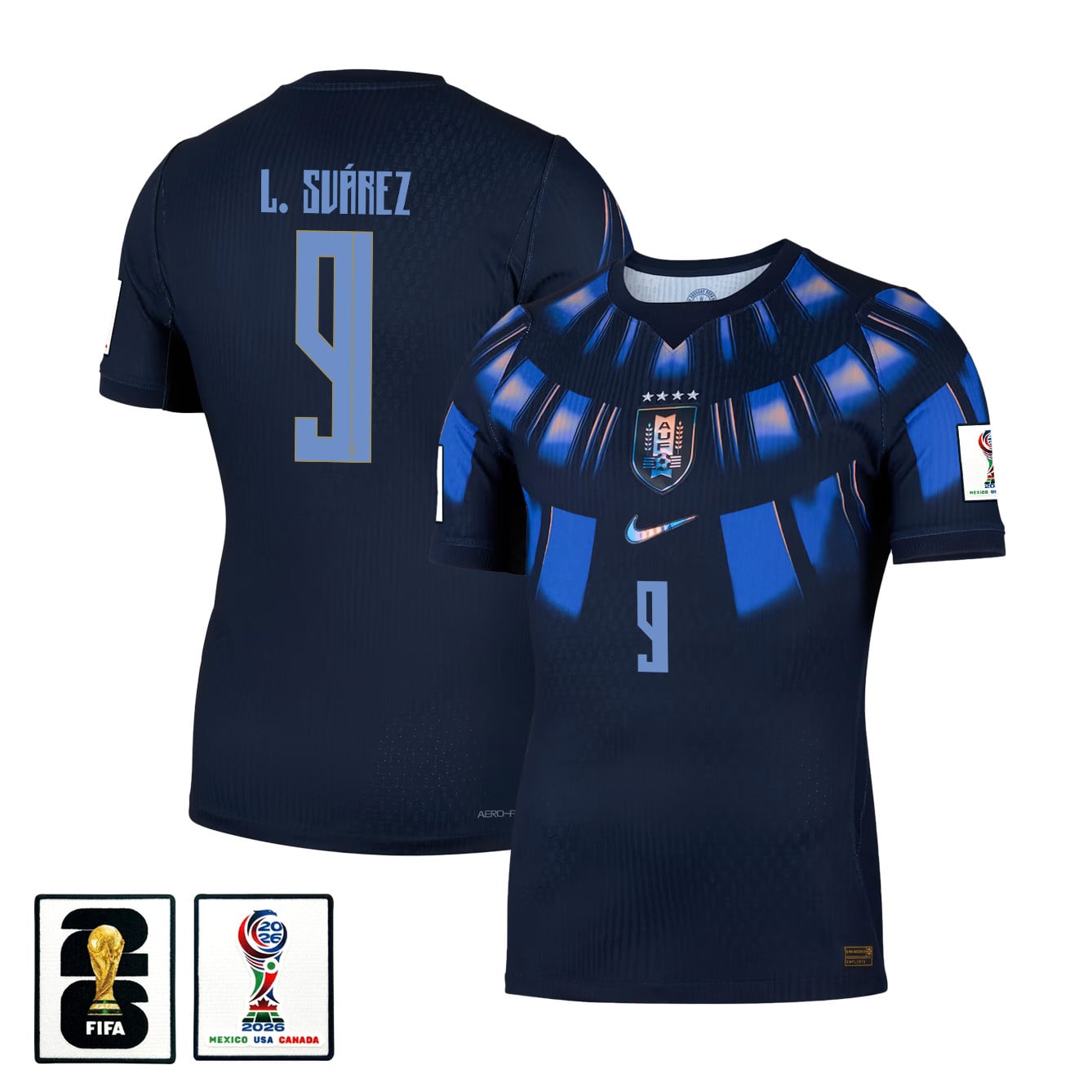 Luis Suárez 9 Uruguay National Team 2026 Away Jersey - Navy, Men