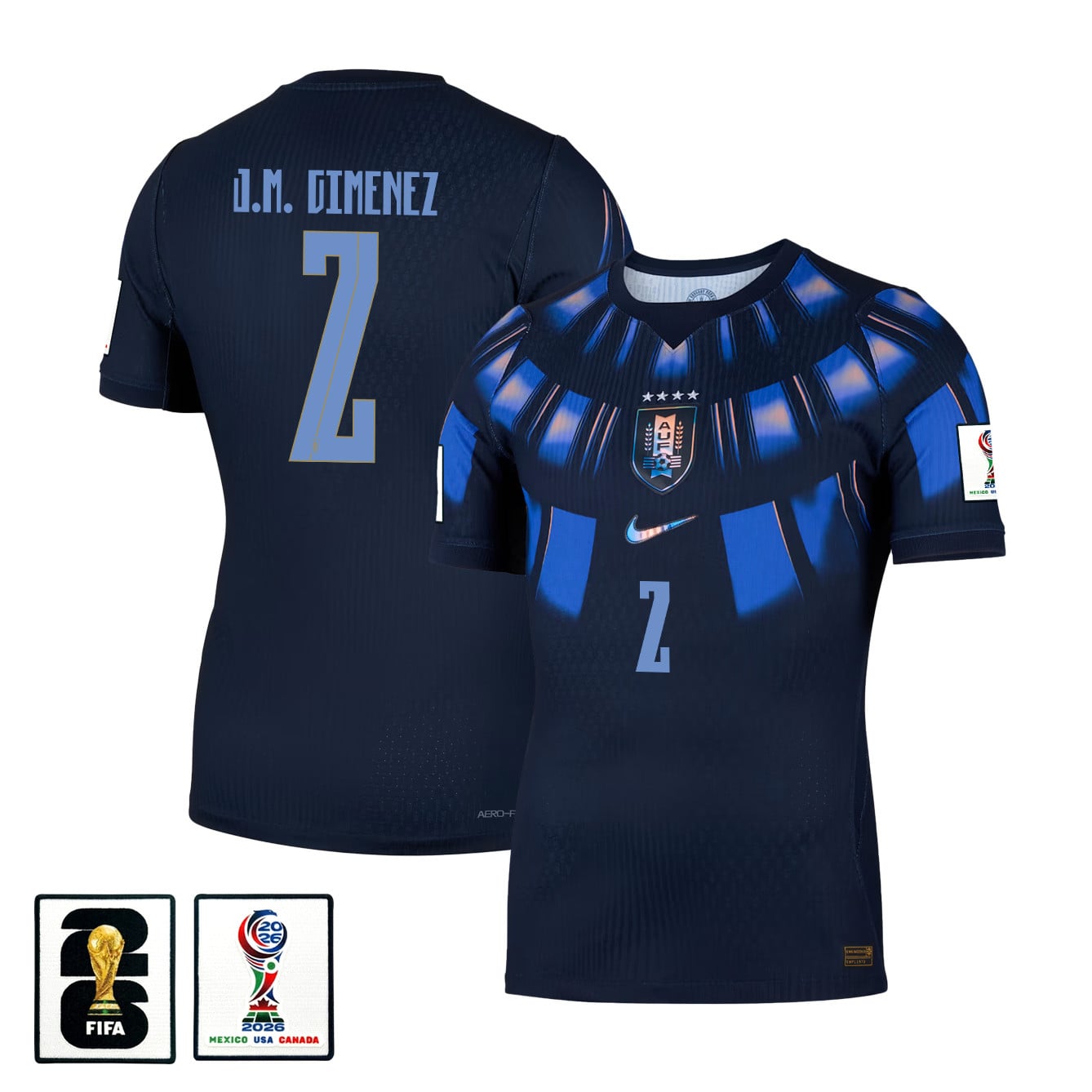 José María Giménez 2 Uruguay National Team 2026 Away Jersey - Navy, Men