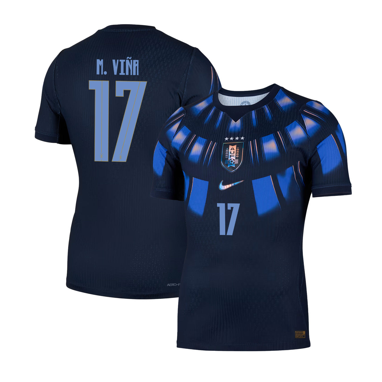 Matías Viña 17 Uruguay National Team 2026 Away Jersey - Navy, Men