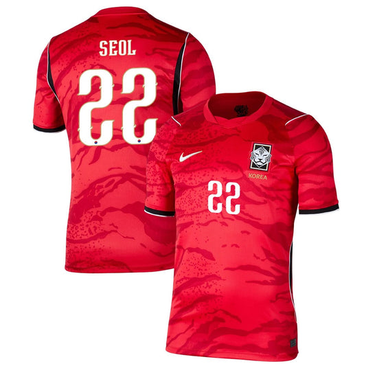 Young-Woo Seol 22 South Korea National Team 2026 Home Jersey - Red, Men