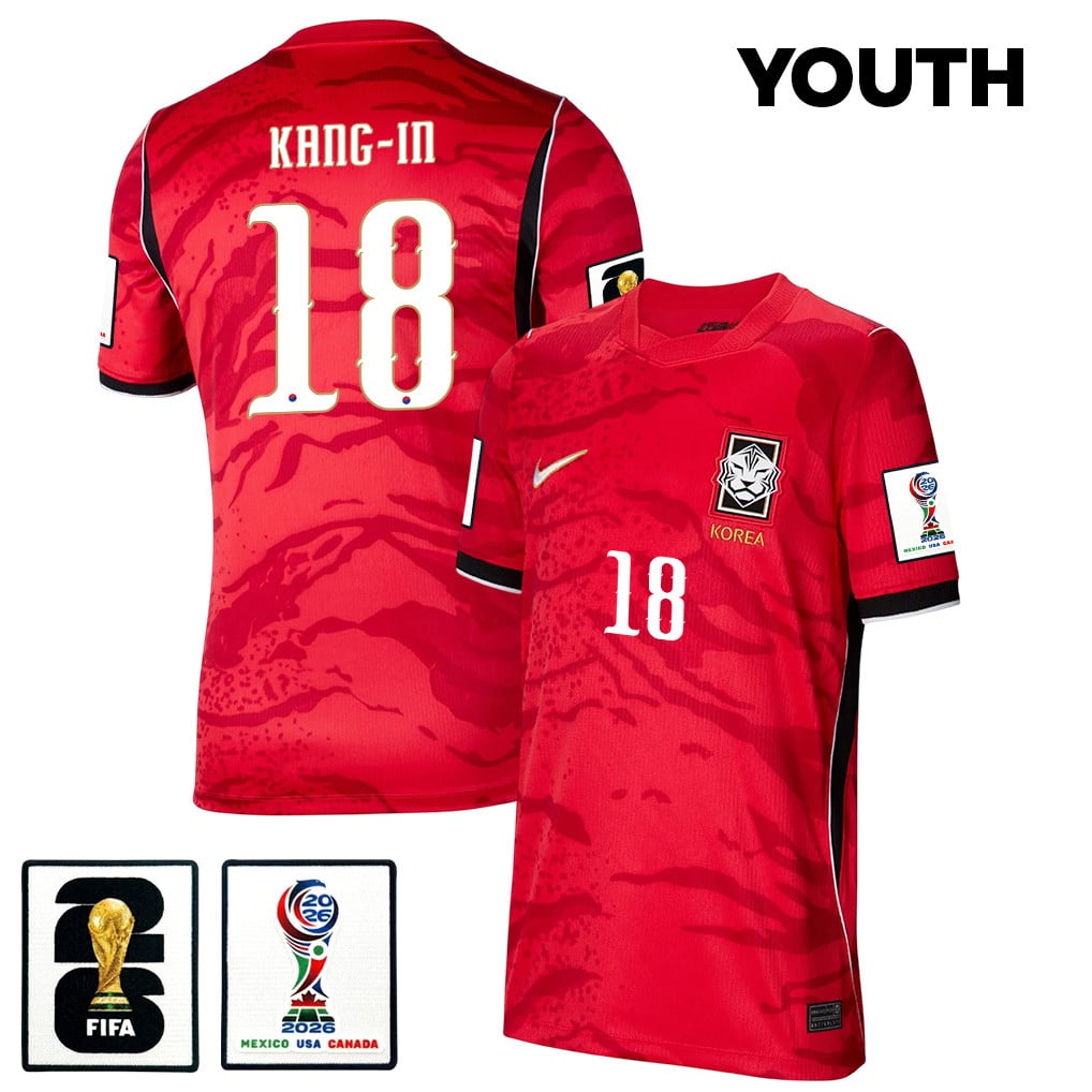 Lee Kang-in 18 Youth South Korea National Team 2026 Home Jersey - Red