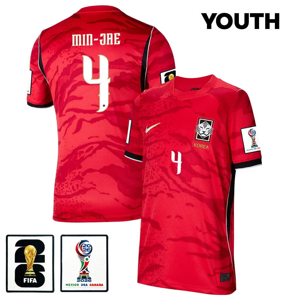 Kim Min-jae 4 Youth South Korea National Team 2026 Home Jersey - Red