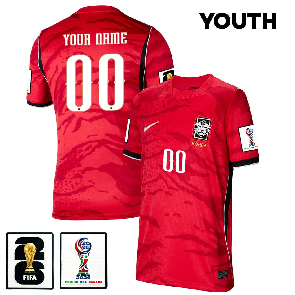 South Korea National Team 2026 Youth Home Jersey - Personalized - Red