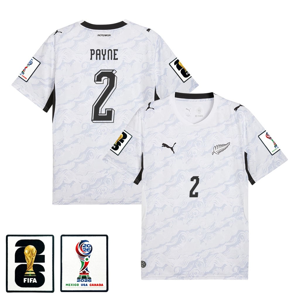 Tim Payne 2 New Zealand National Team 2026 Away Jersey - White, Men