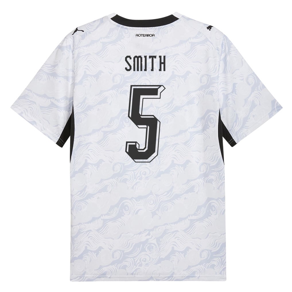 Tommy Smith 5 New Zealand National Team 2026 Away Jersey - White, Men