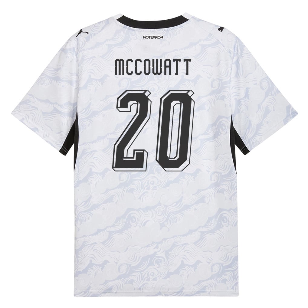 Callum McCowatt 20 New Zealand National Team 2026 Away Jersey - White, Men