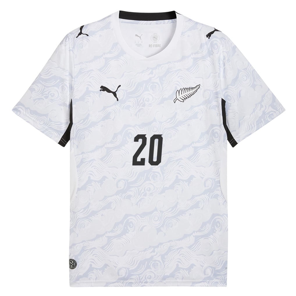 Callum McCowatt 20 New Zealand National Team 2026 Away Jersey - White, Men