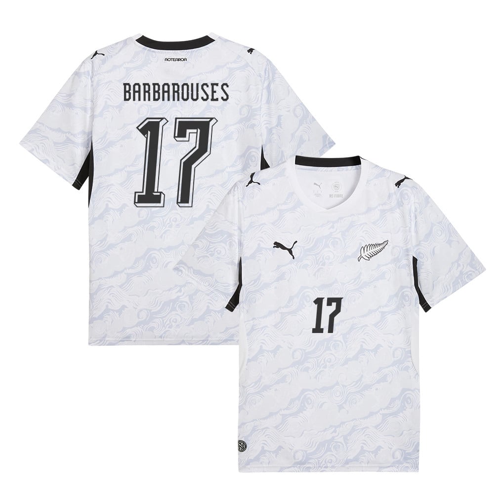 Kosta Barbarouses 17 New Zealand National Team 2026 Away Jersey - White, Men